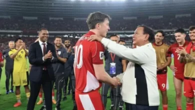 Prabowo Ajak Ole Romeny Ngobrol pasca Cetak Gol Kejayaan Timnas Indonesia