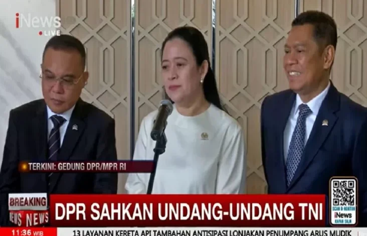 RUU TNI Disahkan Jadi UU, Puan: Apa yang mana Dicurigai, Insyaallah Tidak Ada