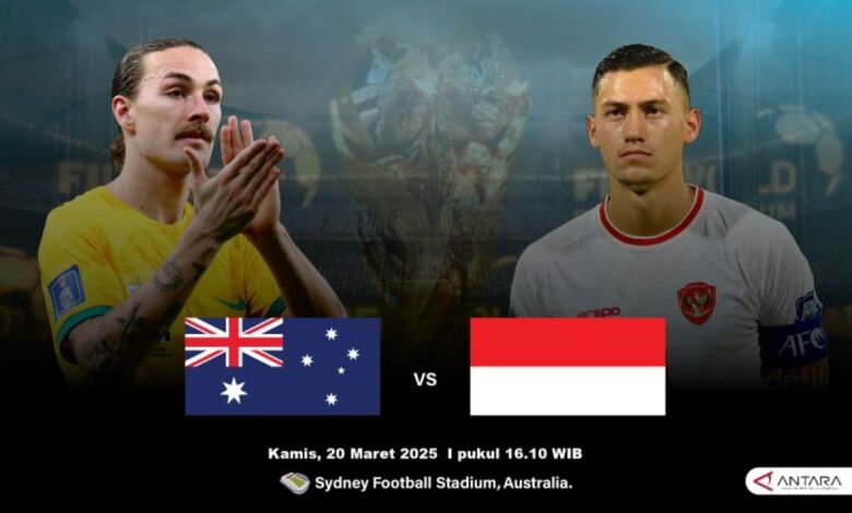 Head to head pertarungan Negara Nusantara vs Australia