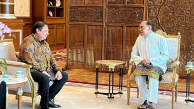 Airlangga Temui Anwar Ibrahim Merespons Kebijakan Trump
